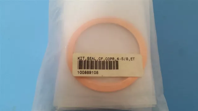 1 New Mks Ultra High Vacuum Etched Copper Gasket 4 5/8” Flange 100889108