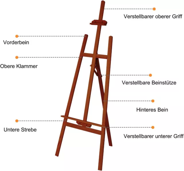 Staffeleien groß Staffelei holz stafelei Atelierstaffelei Kiefer Standstaffelei 3