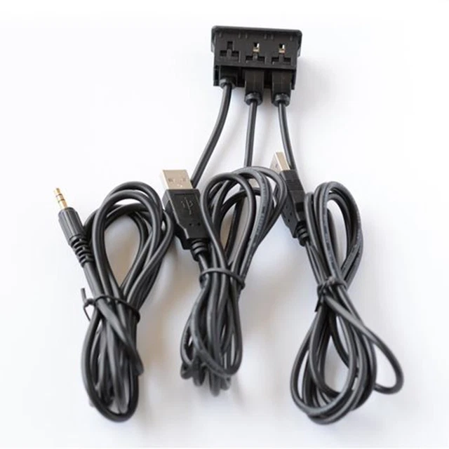 Double USB Extension Cordon Câble Pièces Voiture Camion Moto Chargement Fiable