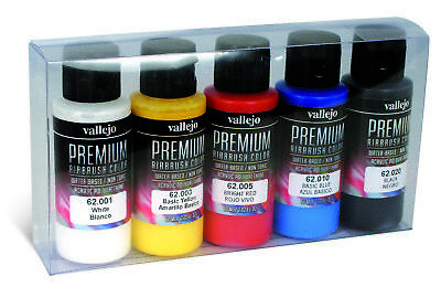 (102,83€/1l) Juego de 5 Colores Premium Vallejo 62101 Premium Color Opaco Básico