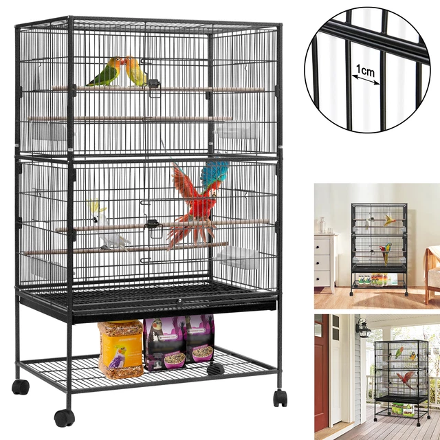 Voliera In Alluminio Antracite VidaXL – 1,79x3x1,85 M Con Rete Metallica Saldata, Porta E Finestra Con Chiave, Adatta Per Pappagalli E Piccoli Animali