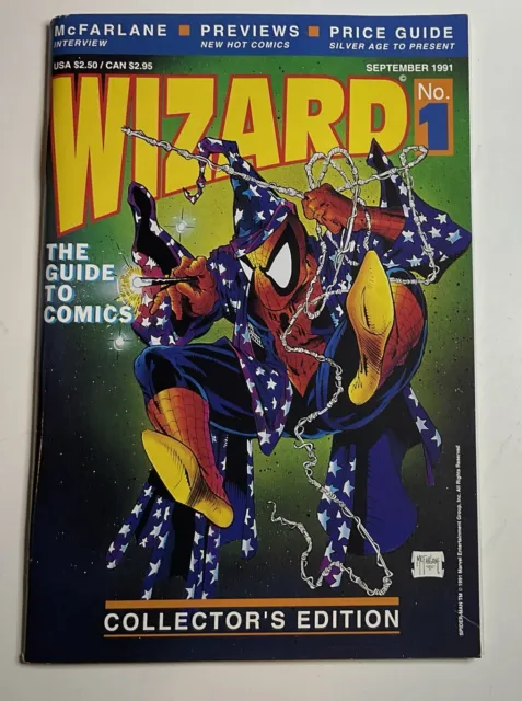 Wizard Magazine #1 Todd McFarlane Spider-Man Cover 1991 With Poster NEW Mint