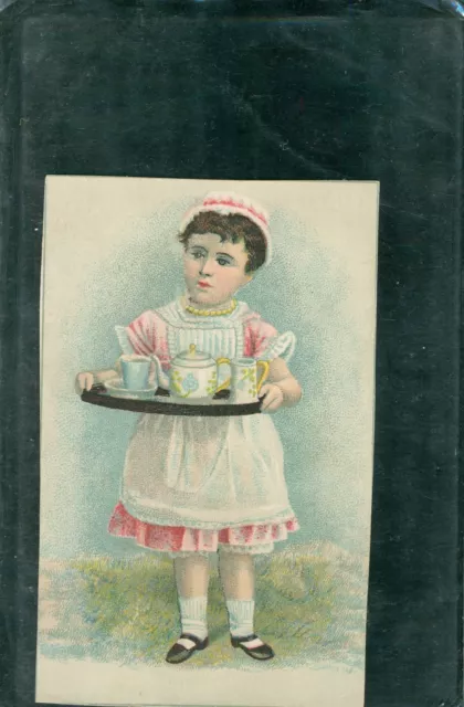 Victorian Trade Card Warnock & Ralston Soap Makers Rock Island IL Little Girl