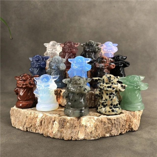 10pcs Natural Wholesale mixed Little yoda Handmade Quartz Crystal Reiki Healing
