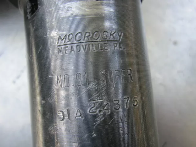 MCcrosky No. 91 Super 2-7/16" 5MT #5 morse taper shank insert reamer 2.4375" 3