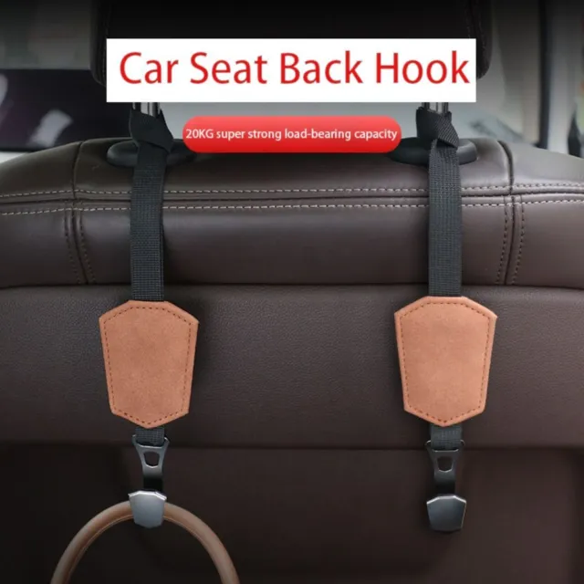 Fur Leather Car Seat Back Hook Storage Holder  Car Headrest Rod Mount