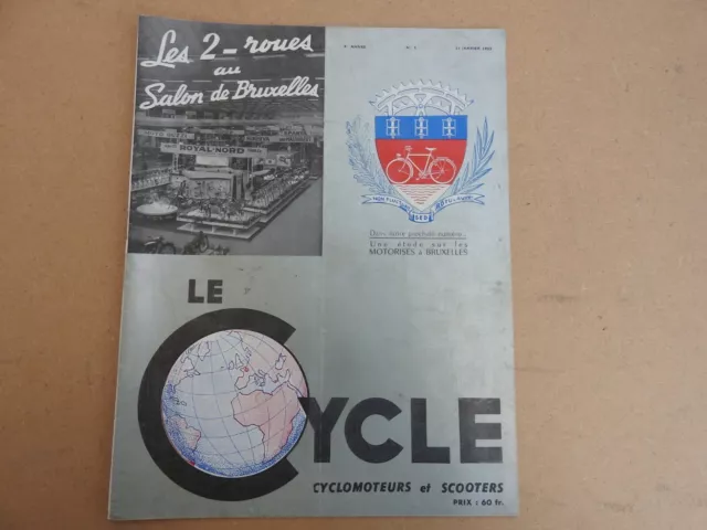 Revue LE CYCLE Cycliste Vélo Bike Old Course N°5 1953 Salon de Bruxelles