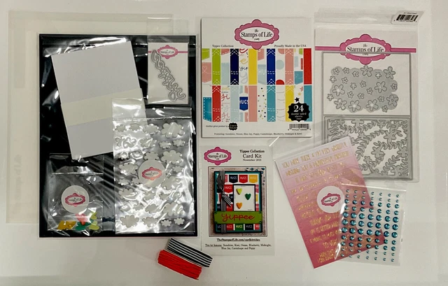 Nuevo The Stamps Of Life - Kit de tarjetas de la colección Yippee - Abrazos de amor amistad