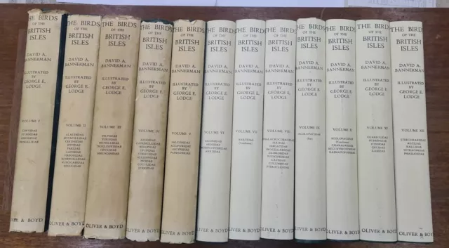 The Birds of the British Isles - Bannerman & Lodge - 12 Book Collection