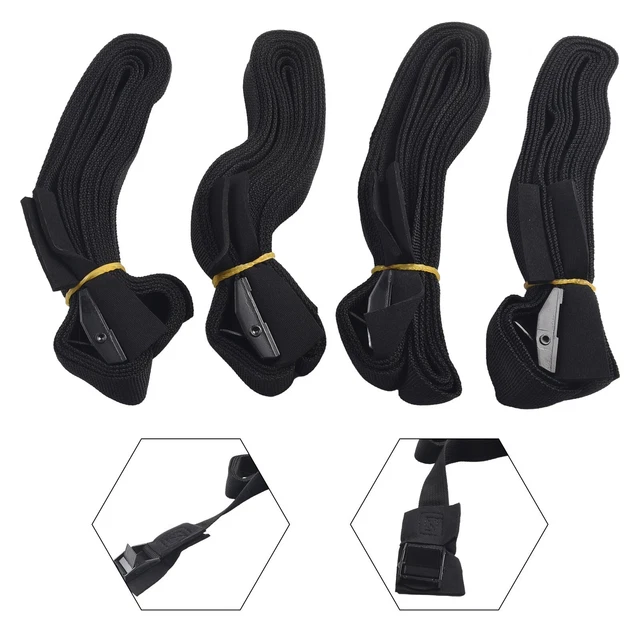 2 Sangles D’arrimage Résistantes – Noir, 25 Mm X 2 M – Pour Toit De Voiture Et Coffre