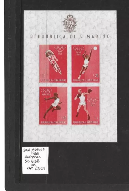 San Marino 1960 Olympic Games imperf min sheet MNH (C)
