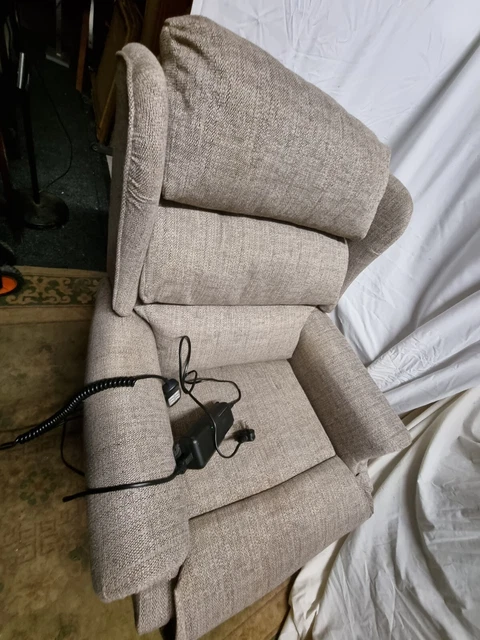 Single Motor Grey Riser Recliner Arm Chair