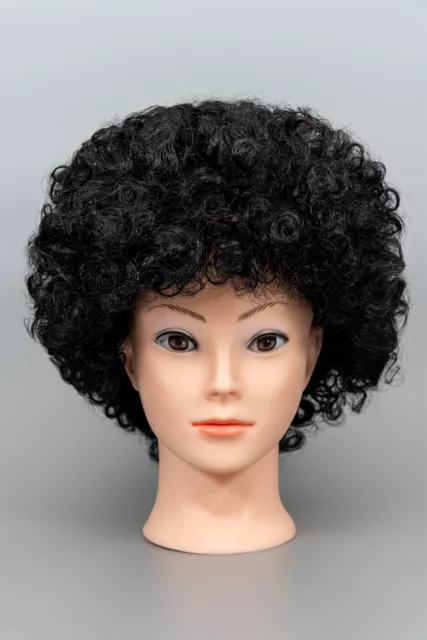 Black Curly Afro Wig Fancy Dress Party Clown Funky Disco Men Ladies 70S Costume