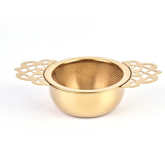 Stainless Steel Tea Strainer With Drip Bowl Traditional Hanging Infuser FilFY g