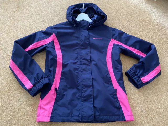 Mountain Warehouse Girls Jacket Blue Pink Size 11-12 Waterproof School Travel