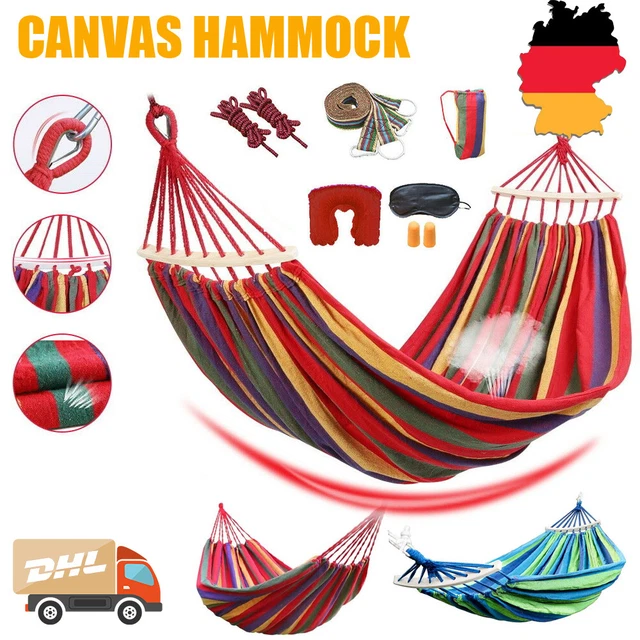 Garten Hängematte Hängesessel Hängestuhl 280 x 150 cm belastbar bis 300kg DHL
