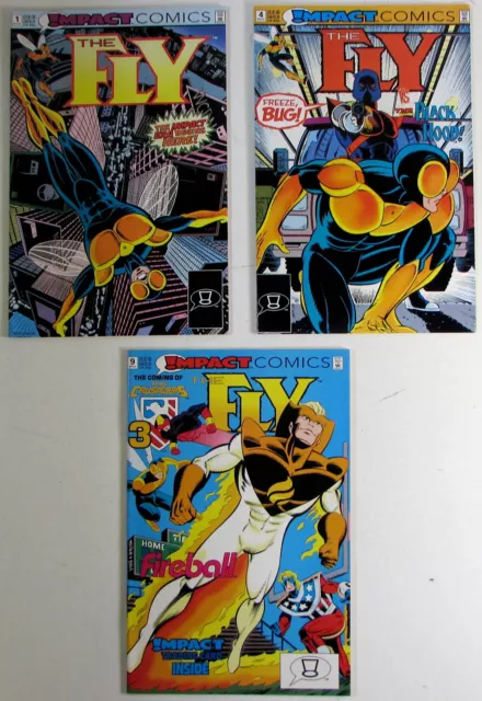 The Fly Lot of 3 #1,4,9 Imact Comics (1991) VF/NM 1st Print Comic Books