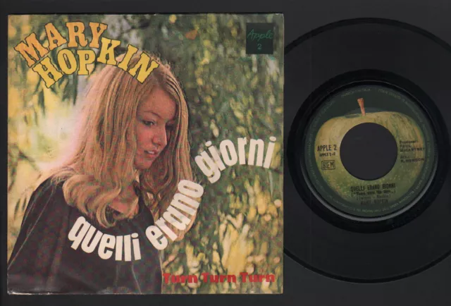 7" Mary Hopkin Quelli Erano Giorni / Turn Turn Turn Apple 1968 Pete Seeger