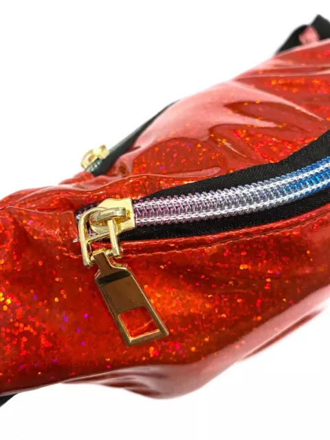 Glitter Iridescent Bum Bags Women Girl Neon Fanny Pack Belt Adjustable Waist Bag 2