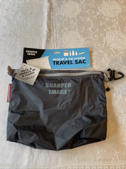 NEW Sharper Image Pack-Up & Go System Travel Sac - Full Zip Toiletry Bag