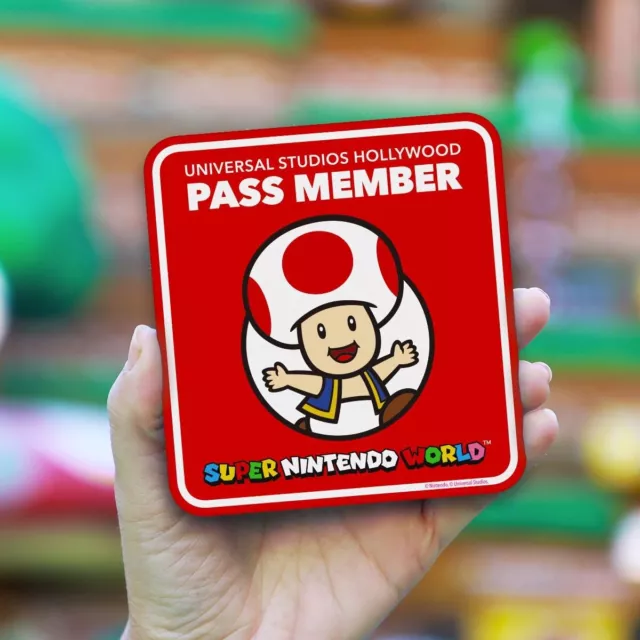 NEW! Universal Studios Hollywood Toad Pass Member Magnet Super Nintendo World