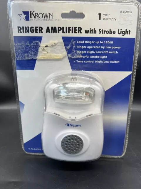 Krown Visual Phone Ringer Flasher Strobe Hearing Telephone Alert K-RA-005