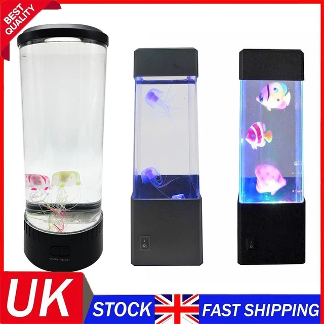 Jellyfish Water Ball Aquarium Tank LED Lights Lamp Relax Bedside Mood Light For