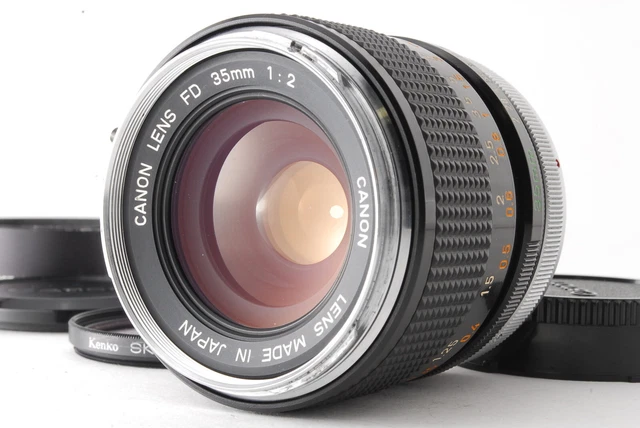 Canon FD 35mm f2 MF Wide Angle Prime Lens w/ Hood Free Shipping #382