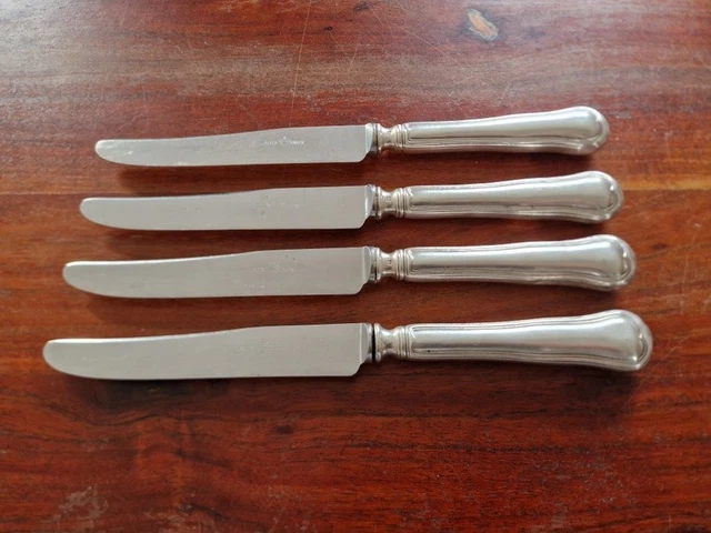 RENEKA Lot 12 couteaux de table Rubans croisés nœuds en métal