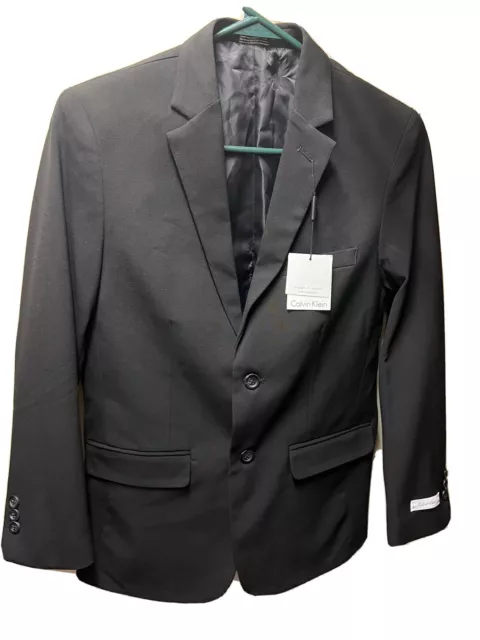 Calvin Klein Boys' Formal Suit Jacket- Black Size 16- Jacket Only- NWT