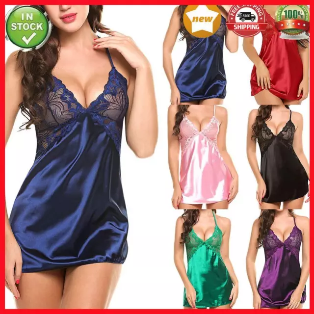 Sexy Halter Dress Temptation Lace Sleepwear Dress Women Lingerie for Anniversary
