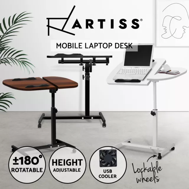 Artiss Laptop Desk Portable Mobile Adjustable Notebook Computer PC Bedside Table