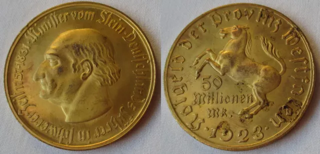 50 Millionen Mark Notgeld der Provinz Westfalen 1923 Jäger N 23a (150107)