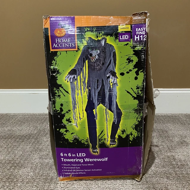 HOME ACCENTS ANIMATED Towering Werewolf 6 Ft 6 In Halloween Display