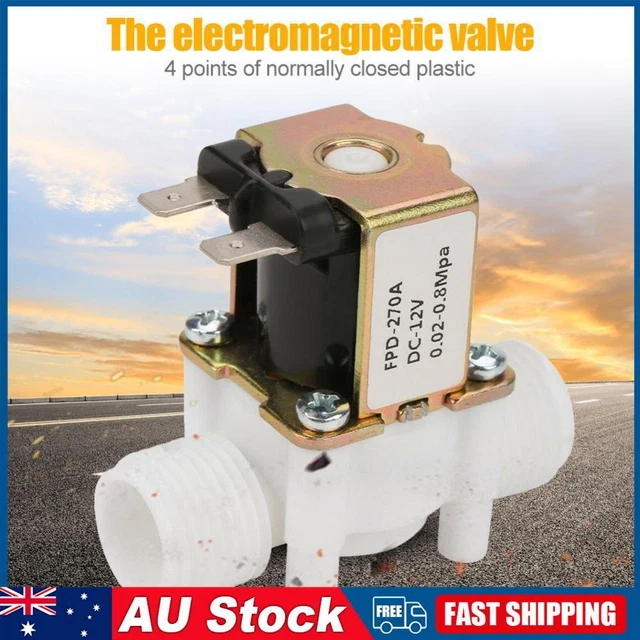 DC 12V Water Solenoid Valve Plastic 0.02-0.8mpa for Garden Sprinkler Irrigation