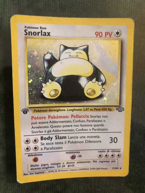 Carta Pokémon Rara Snorlax Nr 143