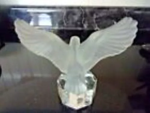 Goebel Flying Eagle Lead Crystal Frosted Paperweight Vintage Figurine Germany