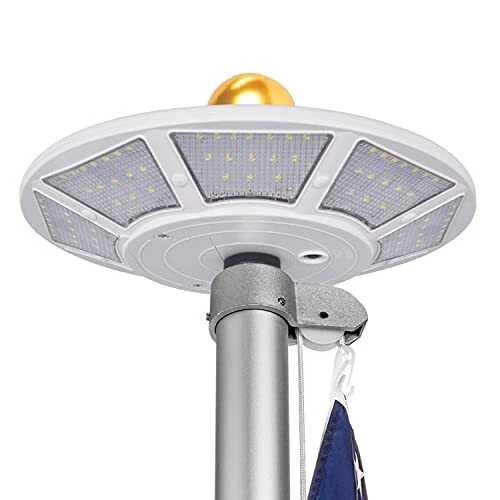 Solar Flag Pole Light Outdoor Dusk to Dawn Super Bright 120 LED Flag Lights