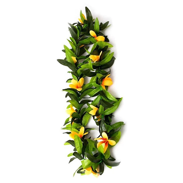6 PCS 2 Set hawaïen Leis Hula danse guirlande fleurs artificielles cou boucle 3