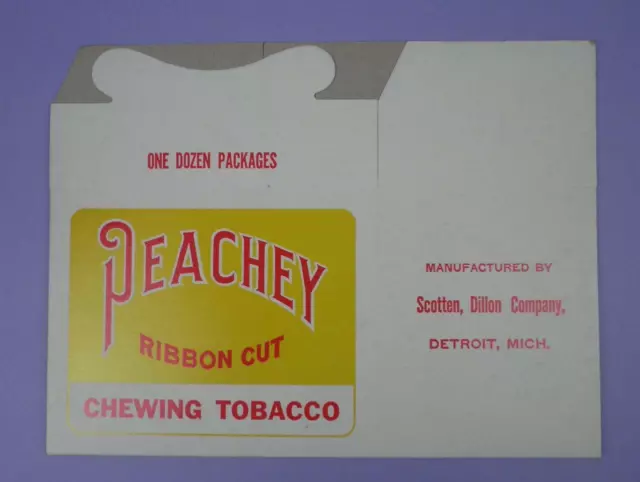 Peachey Ribbon Cut Chewing Tobacco Master Carton - Vintage Unused Stock c1930s