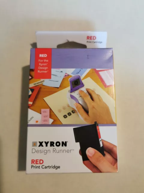 BRAND NEW Xyron Design Runner Red Print Cartridge New Sealed