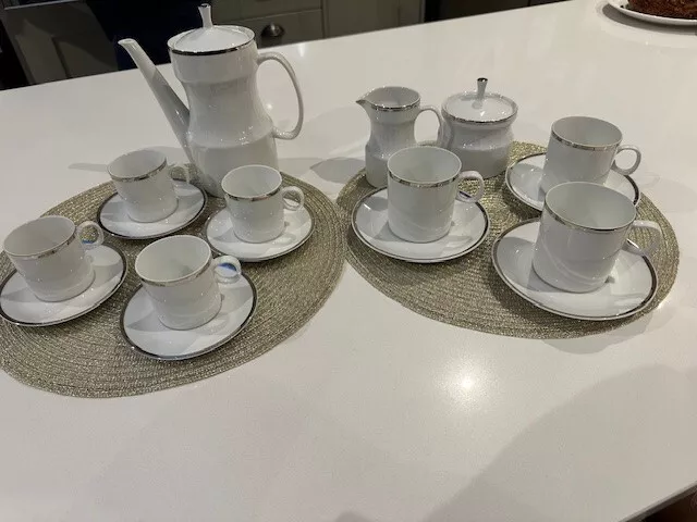 Nefertiti Porcelain Tea Set by Jaroslav Jezek, Czechoslovakia, 1964 - 10 piece