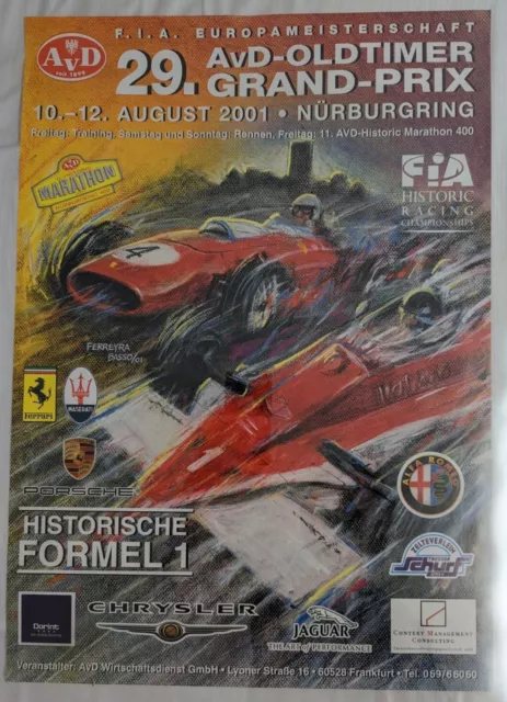 Vintage Motorsport A2 Poster - 2001 AvD Old Timer Grand Prix Nurburgring