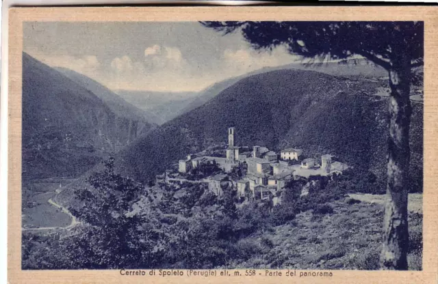 Cerreto  Di Spoleto  Fp   Viaggiata  1952  Panorama