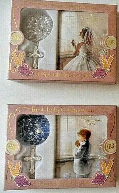 1st Holy Communion rosary beads gift set with prayer book Boy / Girl gift set