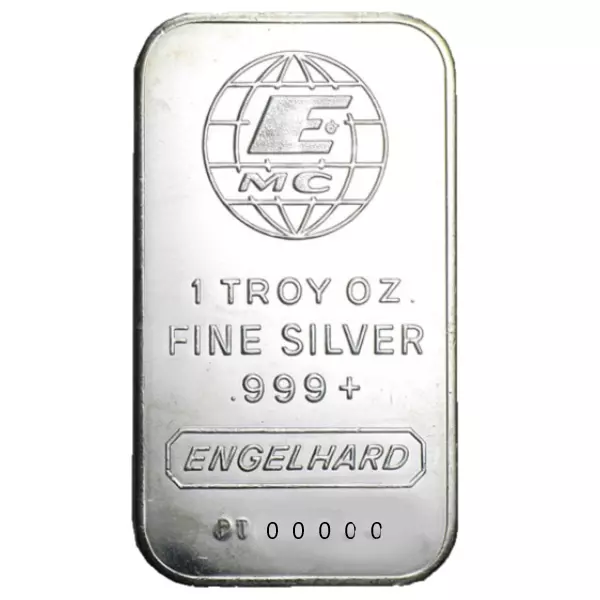 Engelhard 1 oz .999 Fine Silver Bar - Large/Wide "E" or "E"+"MC" - our choice 2