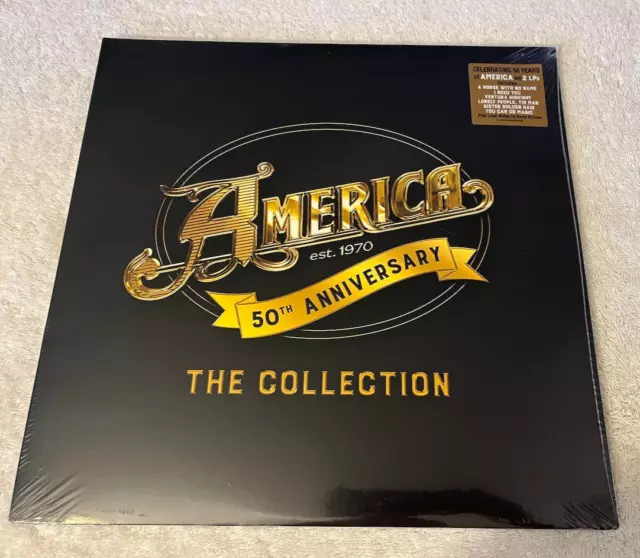 AMERICA: "50th Anniversary -The Collection": NEW 2 LP SET: GATEFOLD: *ShrinkTear