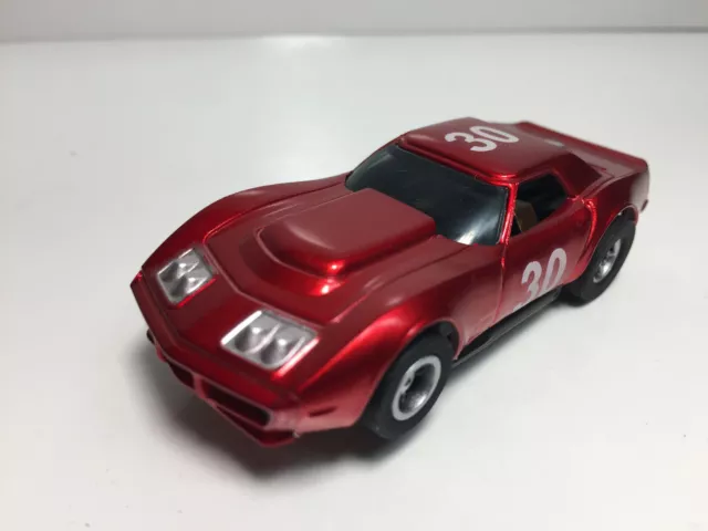 AFX tras LIMITED EDITION Metallic RED CORVETTE Slot Car RARE Aurora