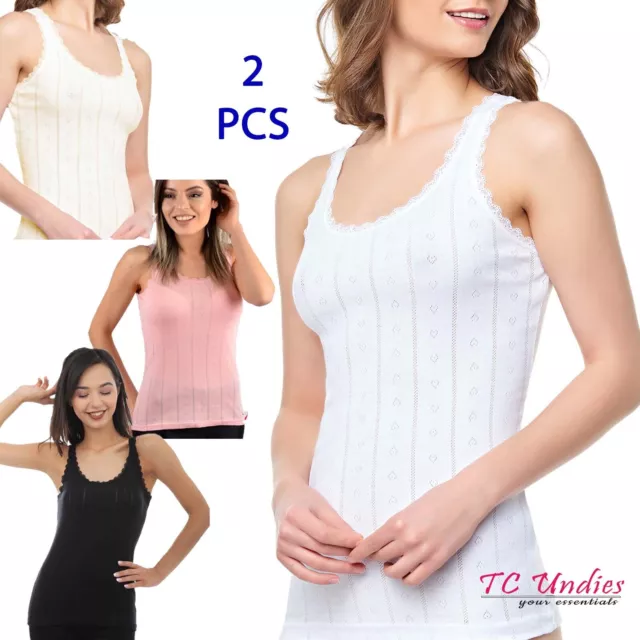 1-3 PCS Womens MODAL Vests Plain Cami Ladies Stretchy Strappy Singlets Tank  top