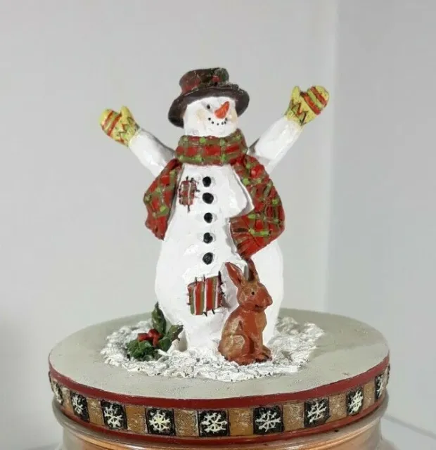 Lang Candle TOPPER CELEBRACIÓN NEVADA Navidad muñeco de nieve Susan Winget 2000